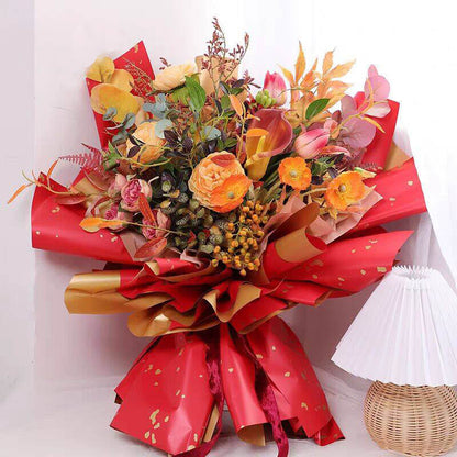 Boîte à fleurs ronde en velours 