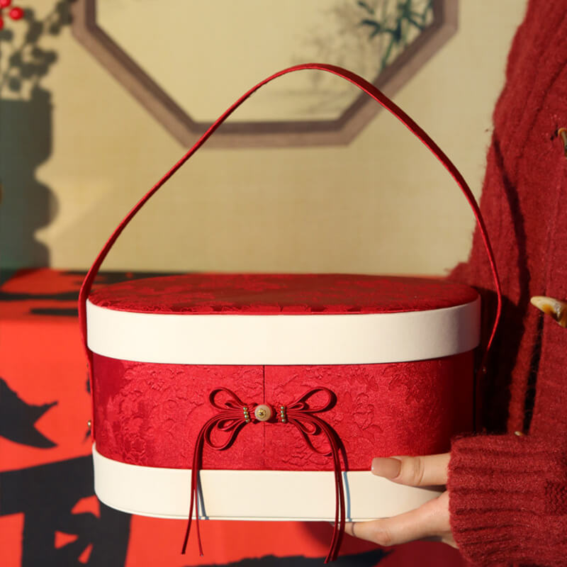 Caja de flores redonda de terciopelo 