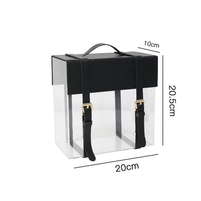 Caja de flores redonda de terciopelo 