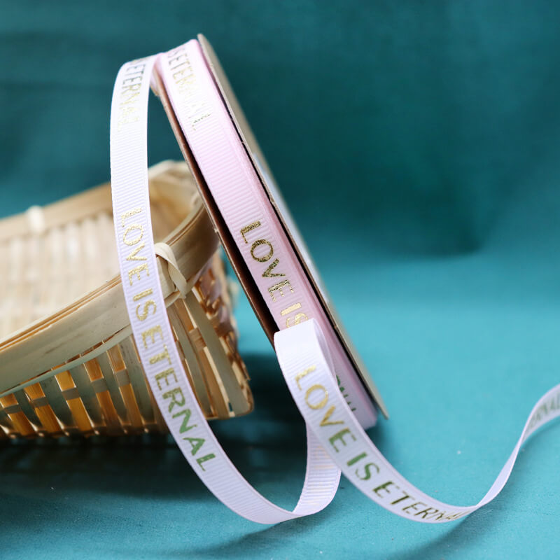 Love Is Eternal Flower Bouquets Ribbon (1.0cmx50Yd)