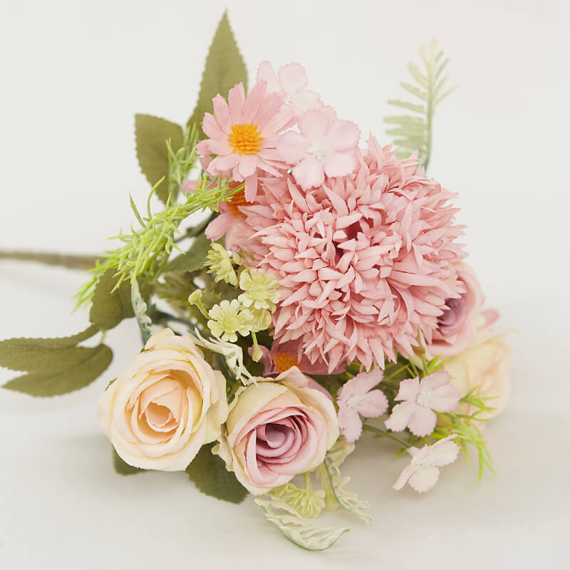 Silk Garden Rose Compact Bouquet