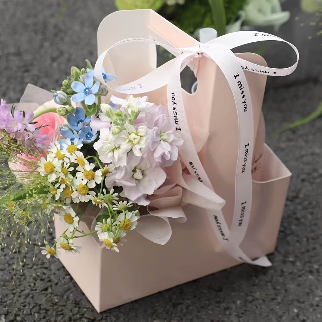 10pcs Coffee Tote Flower Box