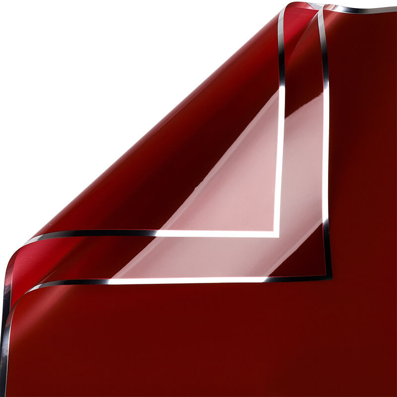 Gold Border Frosted Florist Paper, 22.5 x 22.5 Inch, 20 Sheets