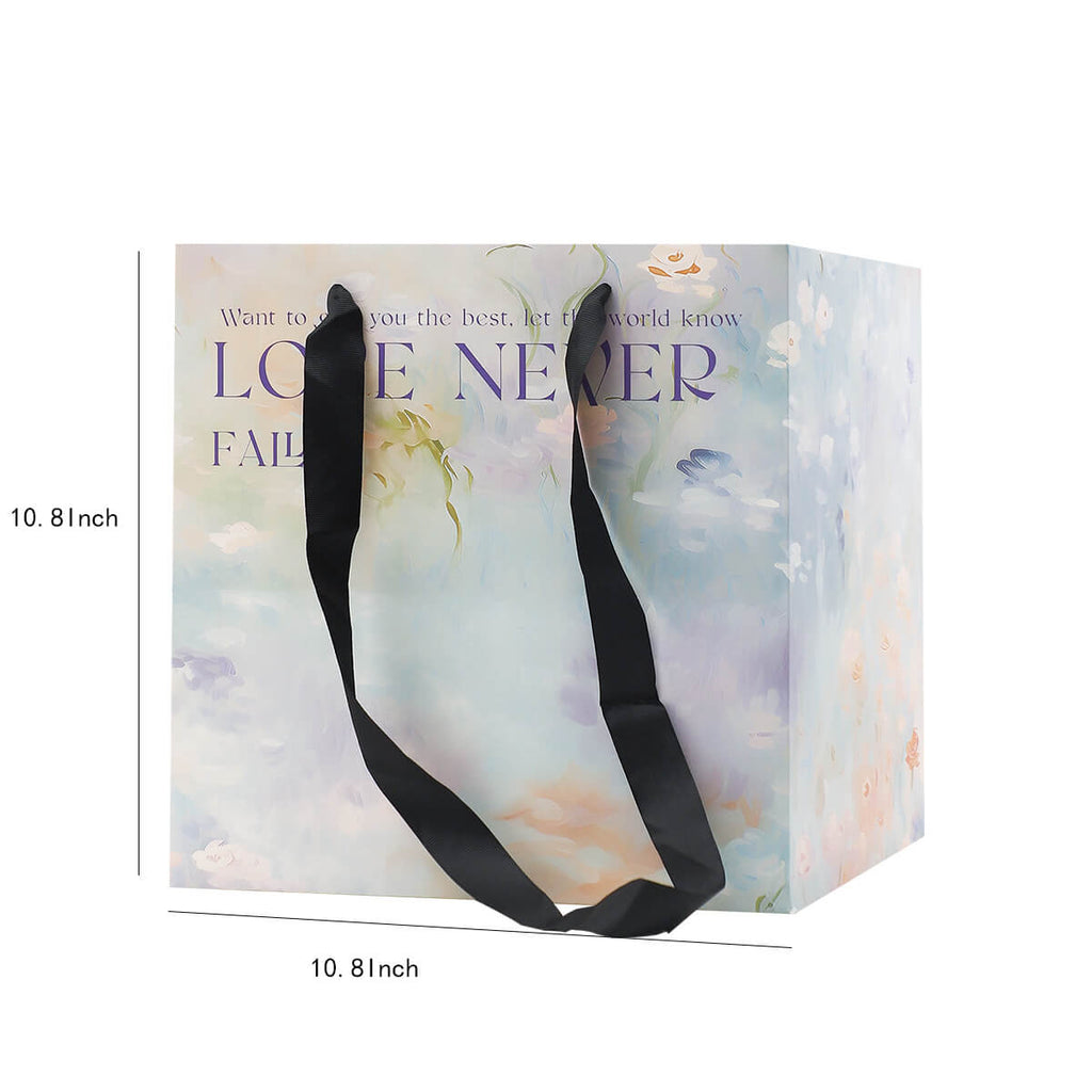 Painting Style Tote Bag, 10.8 × 10.8 Inch