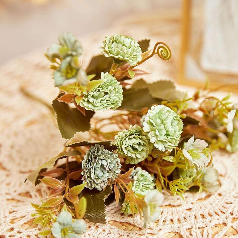 Silk Carnation Bouquet - 11 Heads