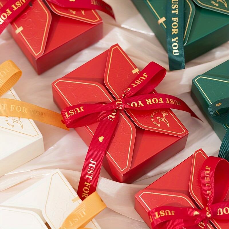 Caja de regalo cuadrada de papel para hornear, hecha a mano, con forma de jabón