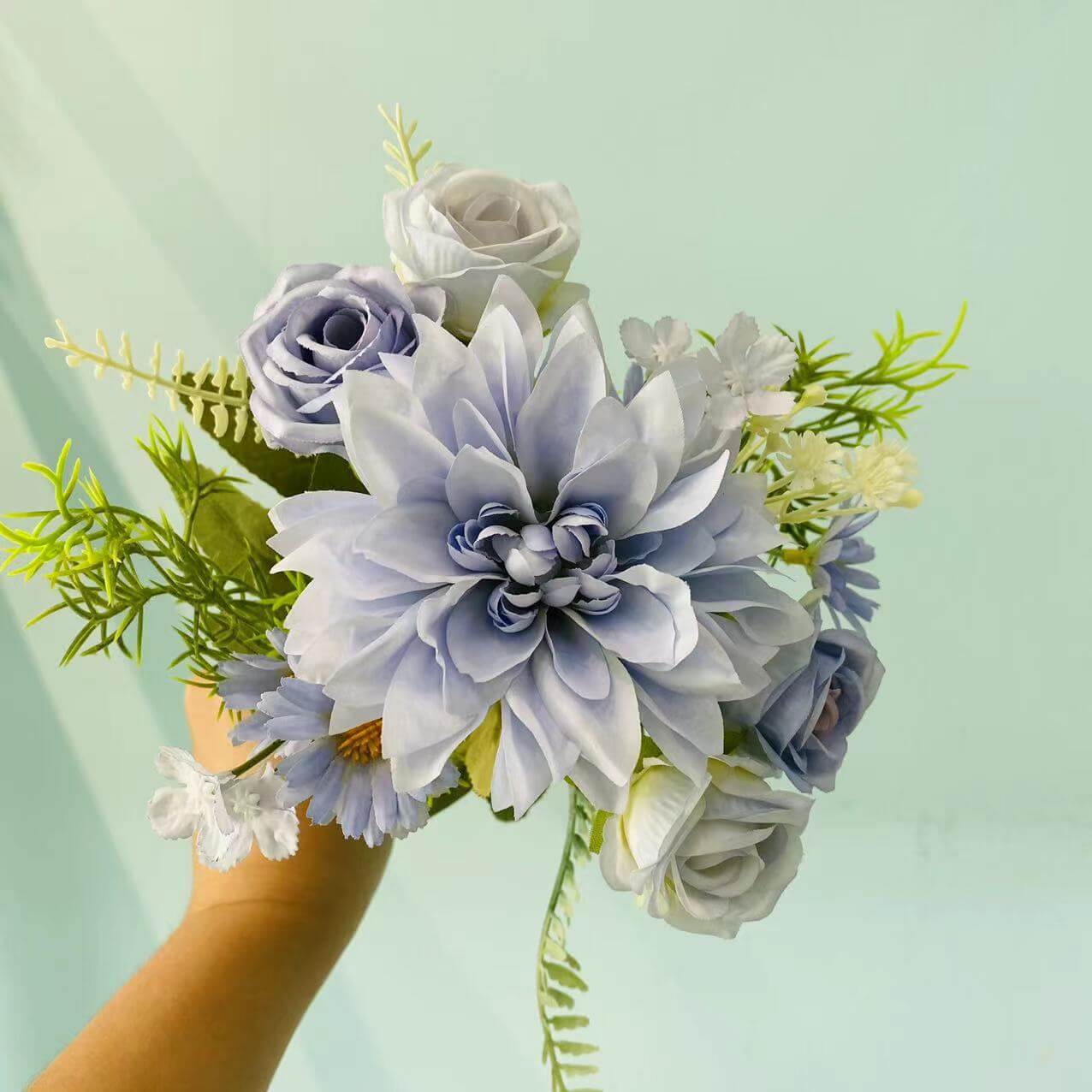 Silk Dahlia Compact Bouquet