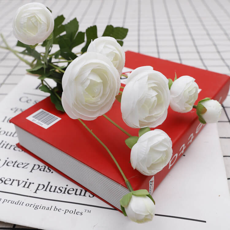 Fleurs de lotus artificielles à 4 têtes