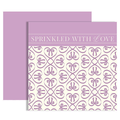 Bow Heart Floral Wrapping Paper, 23x23 Inch, 20 Sheets