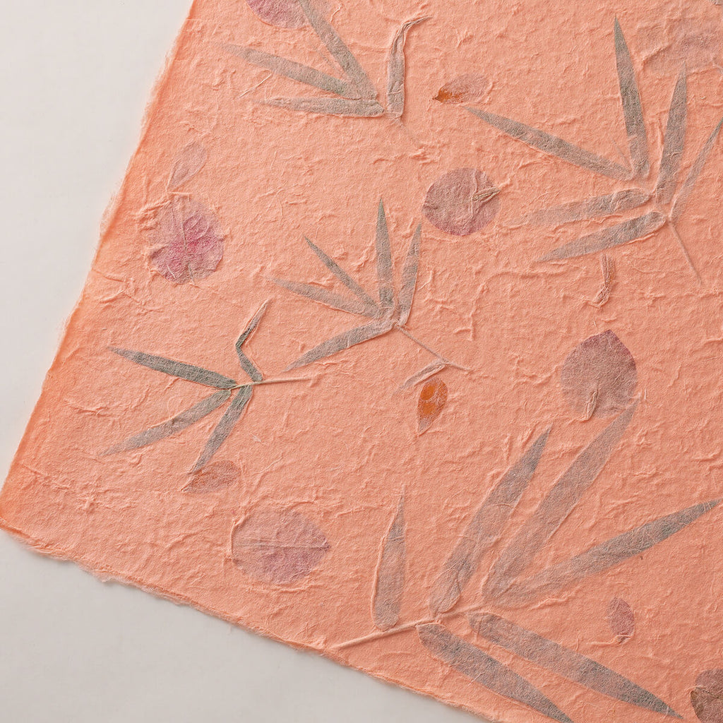 Handmade Herbal Flower Paper, 16.1 × 20.8 Inch, 5 Sheets