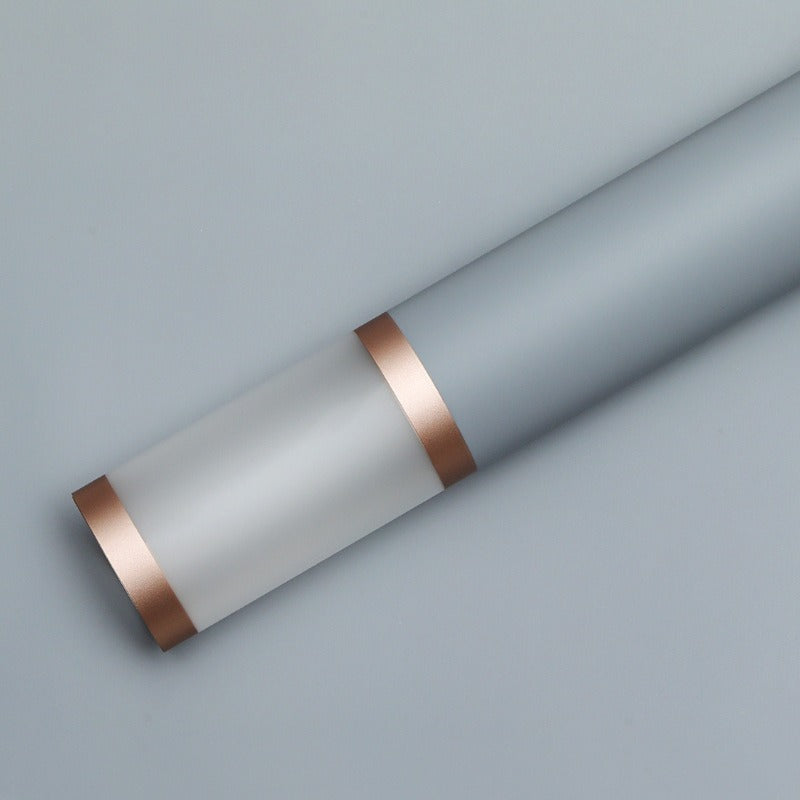 Gold Border Frosted Florist Wrapping Paper, 58x58cm/20sheets