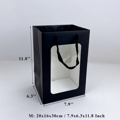 Lot de 10 sachets en papier pour compositions florales en forme de cœur