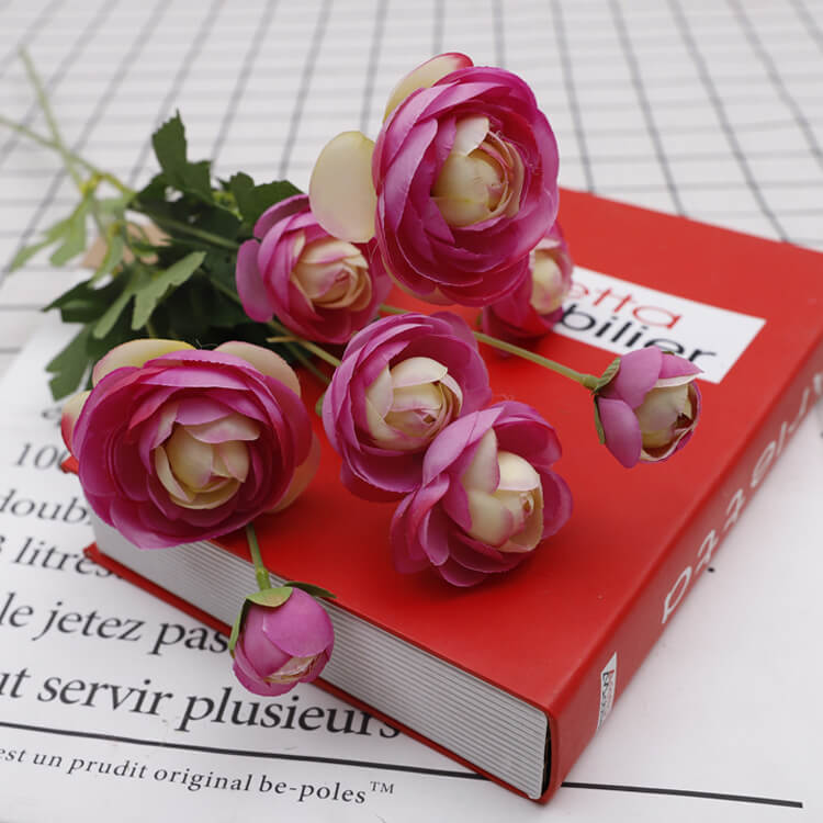 Fleurs de lotus artificielles à 4 têtes