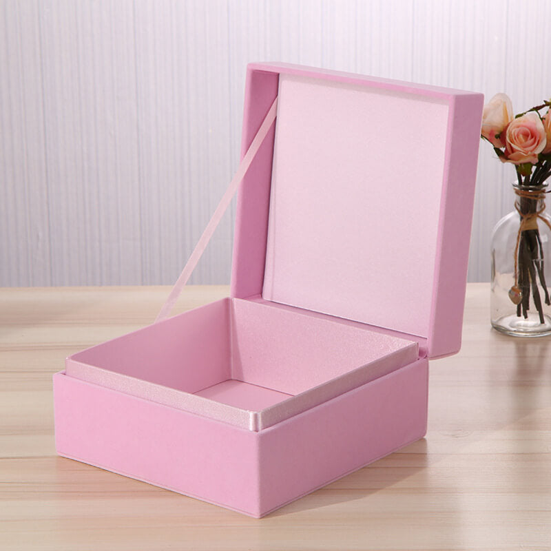 Boîte à fleurs ronde en velours 