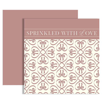Bow Heart Floral Wrapping Paper, 23x23 Inch, 20 Sheets