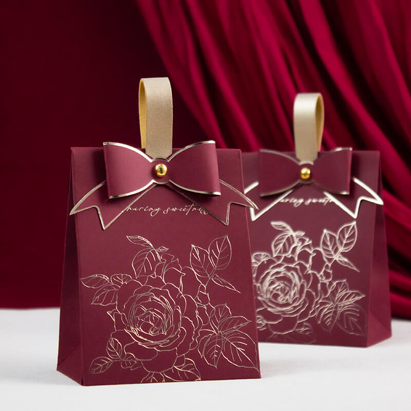 Wedding Chocolate Candy Boxes with Bowknots