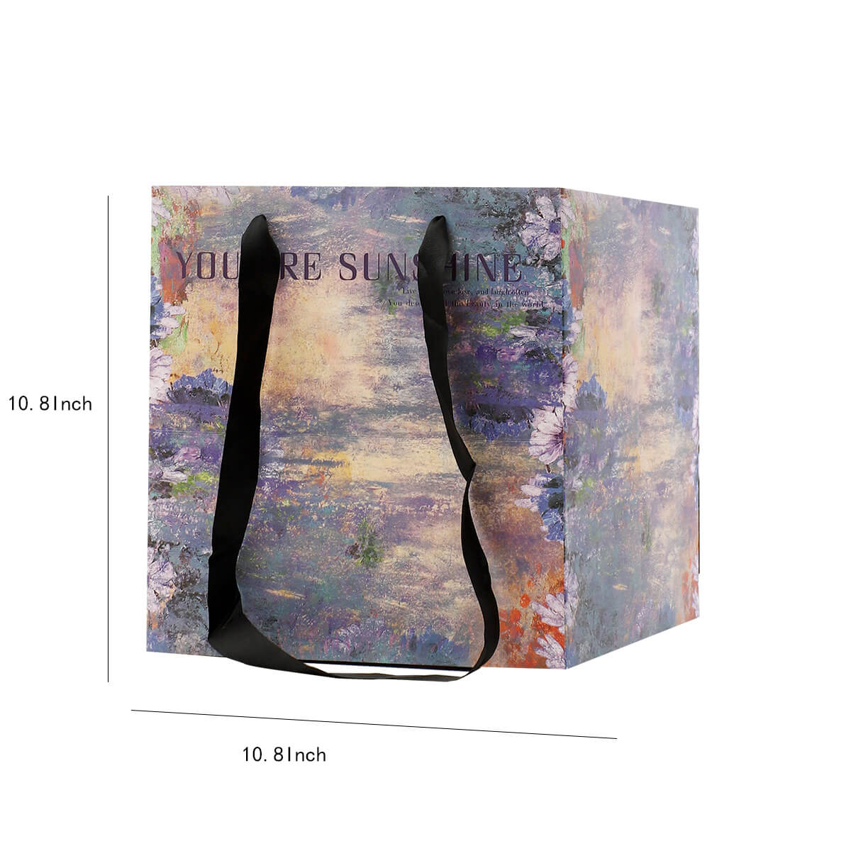 Painting Style Tote Bag, 10.8 × 10.8 Inch