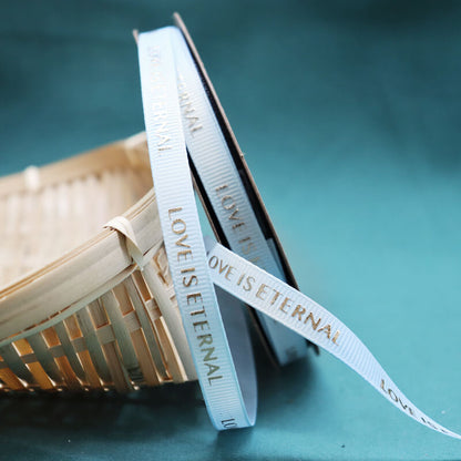 Love Is Eternal Flower Bouquets Ribbon (1.0cmx50Yd)