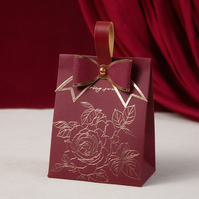 Wedding Chocolate Candy Boxes with Bowknots