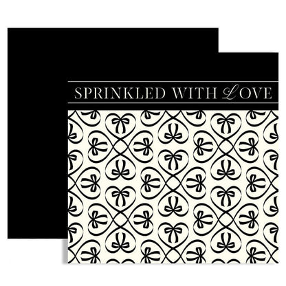 Bow Heart Floral Wrapping Paper, 23x23 Inch, 20 Sheets