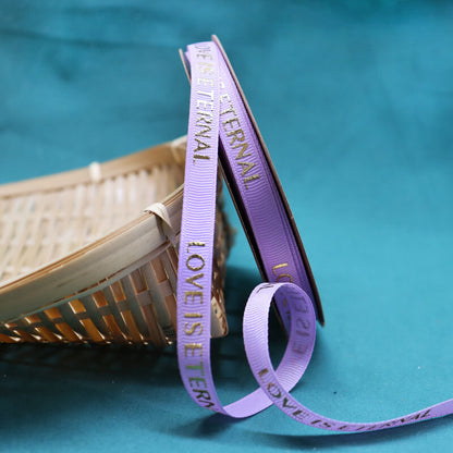 Love Is Eternal Flower Bouquets Ribbon (1.0cmx50Yd)