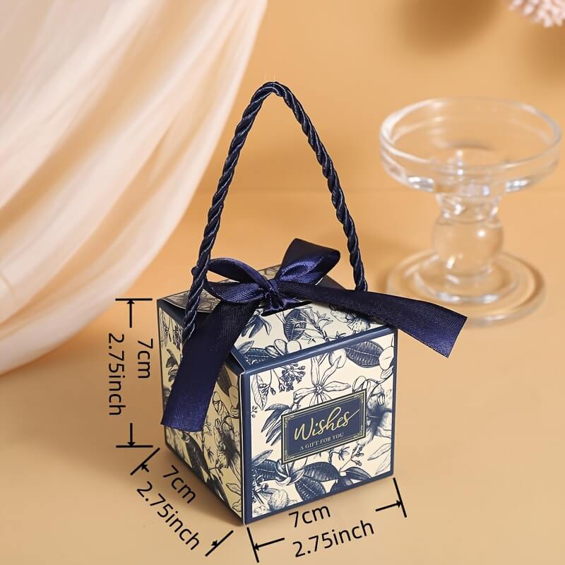 Floral Paper Gift Boxes with Ribbons