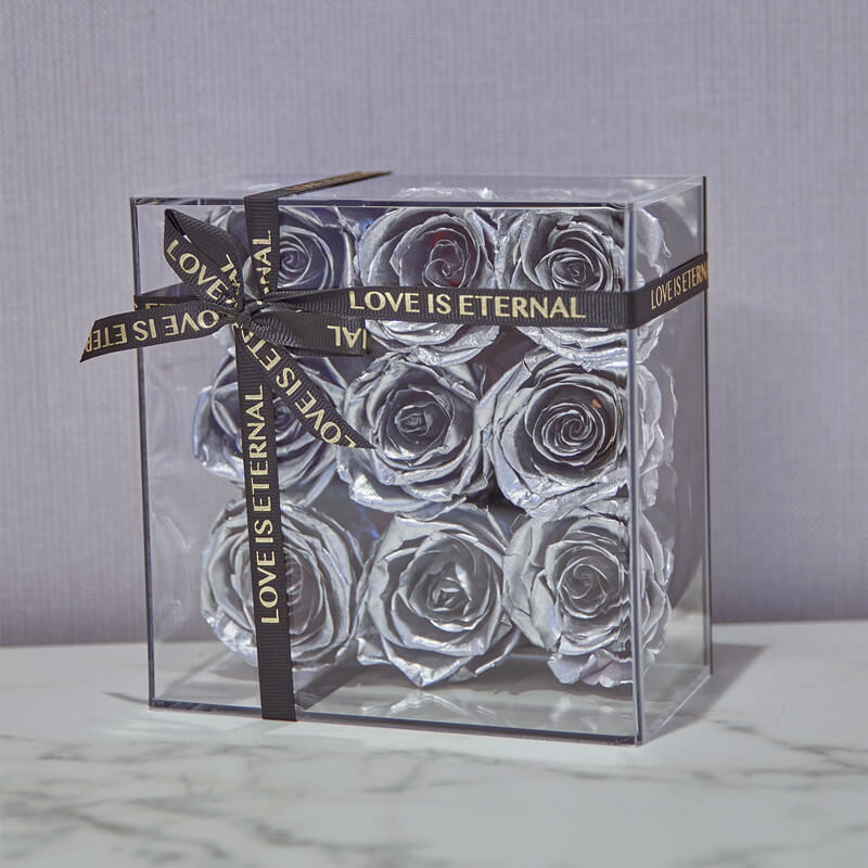 Preserved Rose Small Square Box