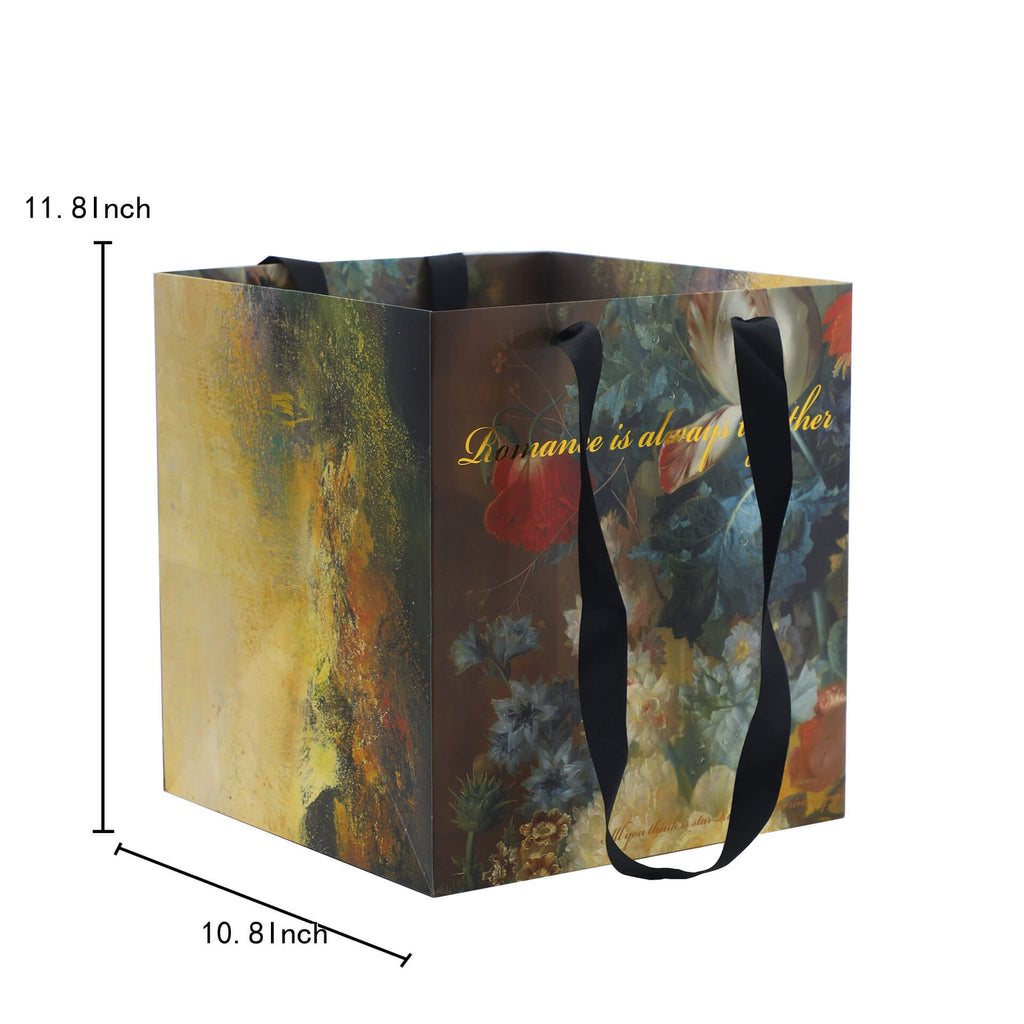 Painting Style Tote Bag, 10.8 × 10.8 Inch