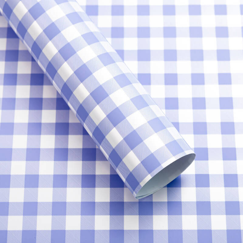 Plaid Flower Wrapping Paper, 22.8 × 22.8 Inch, 20 Sheets