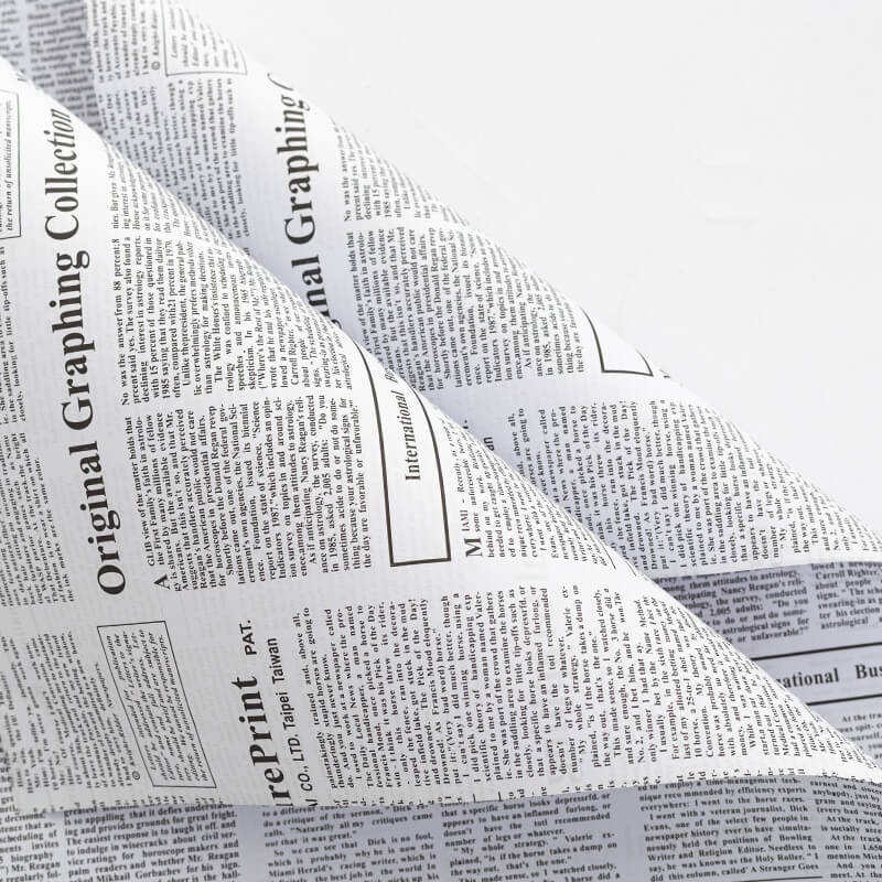 English Print Flower Wrapping Paper, 19.6 × 27.6 Inch