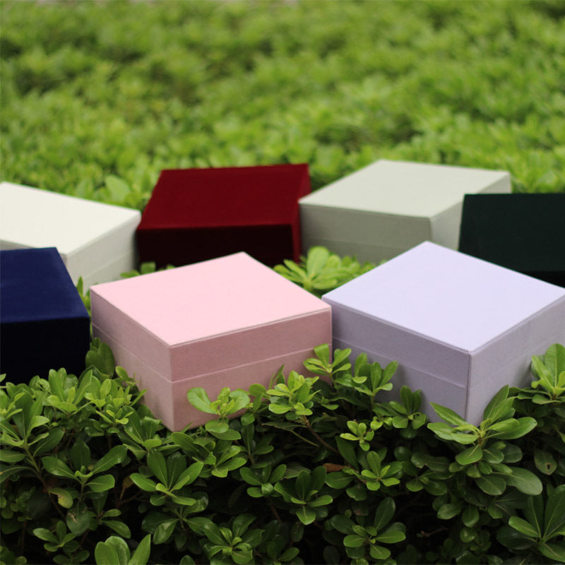 Velvet Square Flower Boxes, 7.9 Inch