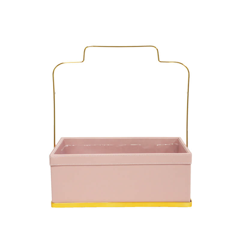 Caja de flores redonda de terciopelo 