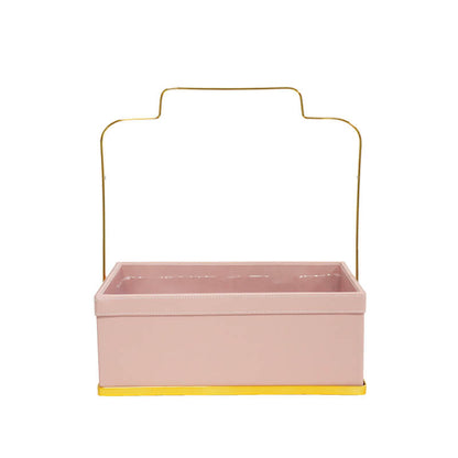 Caja de flores redonda de terciopelo 