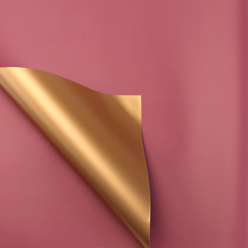 Gold Flower Bouquet Wrapping Paper, 24x24 Inch, 20 Sheets