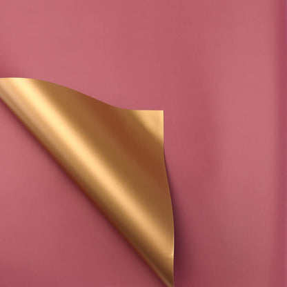 Gold Flower Bouquet Wrapping Paper, 24x24 Inch, 20 Sheets