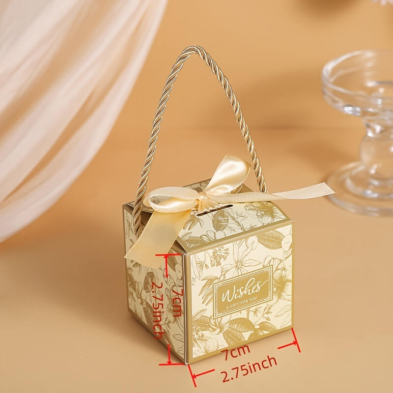 Floral Paper Gift Boxes with Ribbons