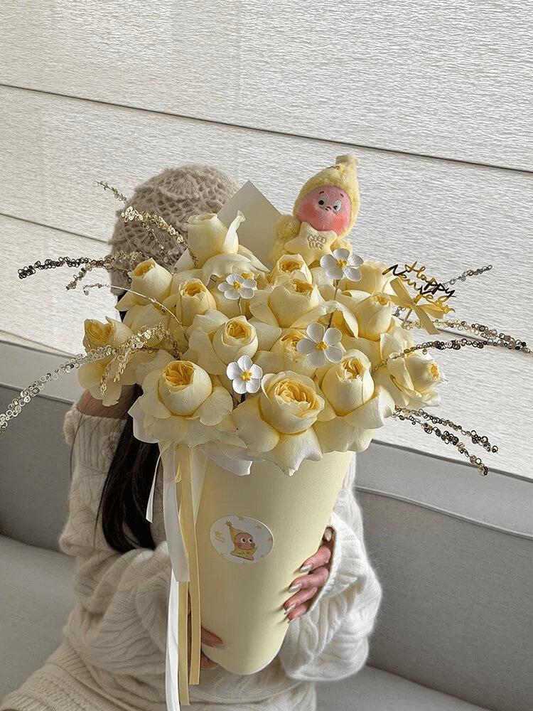 Papier d'emballage givré et imperméable pour fleurs coréennes 