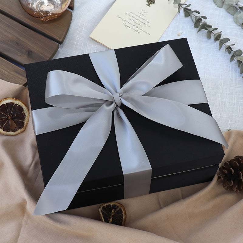 Square Suede Bouquet Boxes With Ribbon