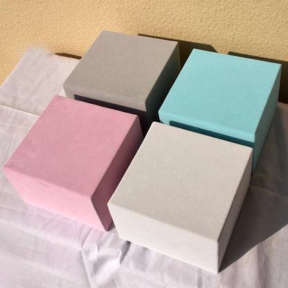 Velvet Square Flower Boxes, 6.3 Inch