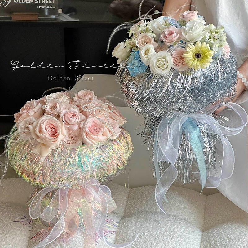 High-grade Colorful Jellyfish Tassels Wrap Paper