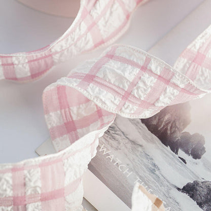 Textured Plaid Ribbon, 2.5 cm × 9 Yards