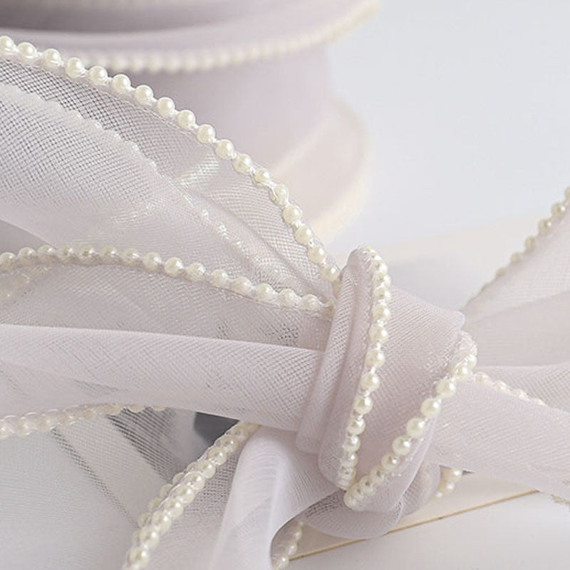 Pearl Yarn Ribbon, 6 cm × 9 Yards