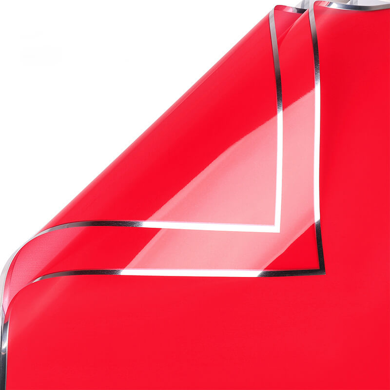 Silver-edge Cellophane Wrap Paper, 23x23 Inch