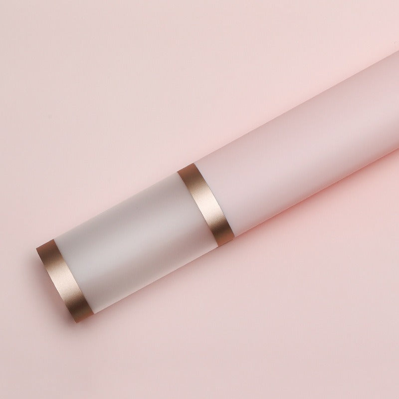 Gold Border Frosted Florist Wrapping Paper, 58x58cm/20sheets