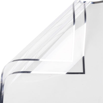Silver-edge Cellophane Wrap Paper, 23x23 Inch