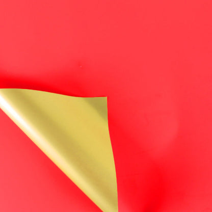 Gold Flower Bouquet Wrapping Paper, 24x24 Inch, 20 Sheets