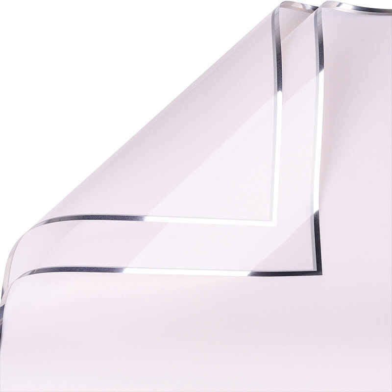 Silver-edge Cellophane Wrap Paper, 23x23 Inch