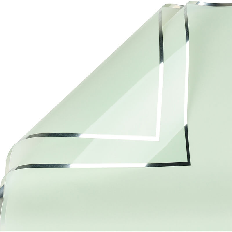 Silver-edge Cellophane Wrap Paper, 23x23 Inch