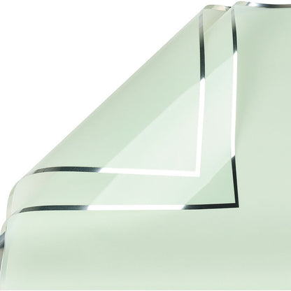 Silver-edge Cellophane Wrap Paper, 23x23 Inch