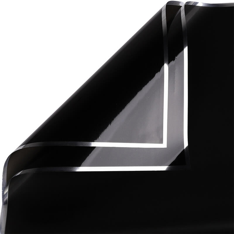 Silver-edge Cellophane Wrap Paper, 23x23 Inch